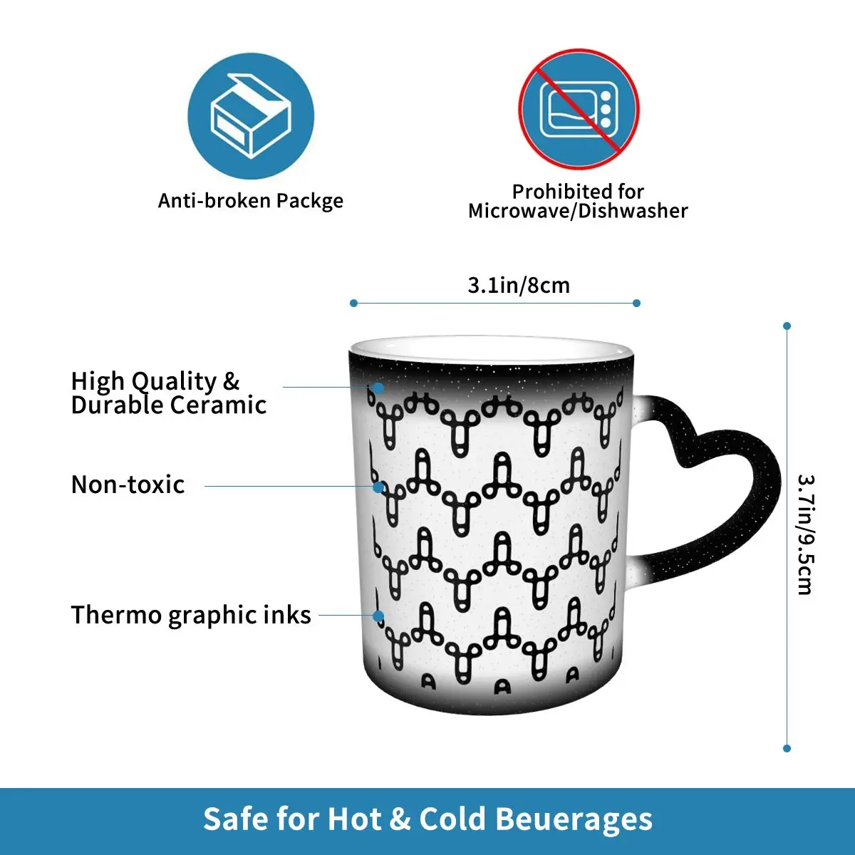 Penis Icon Pattern Light Mug F - Coffee Tea Icon recension och pris