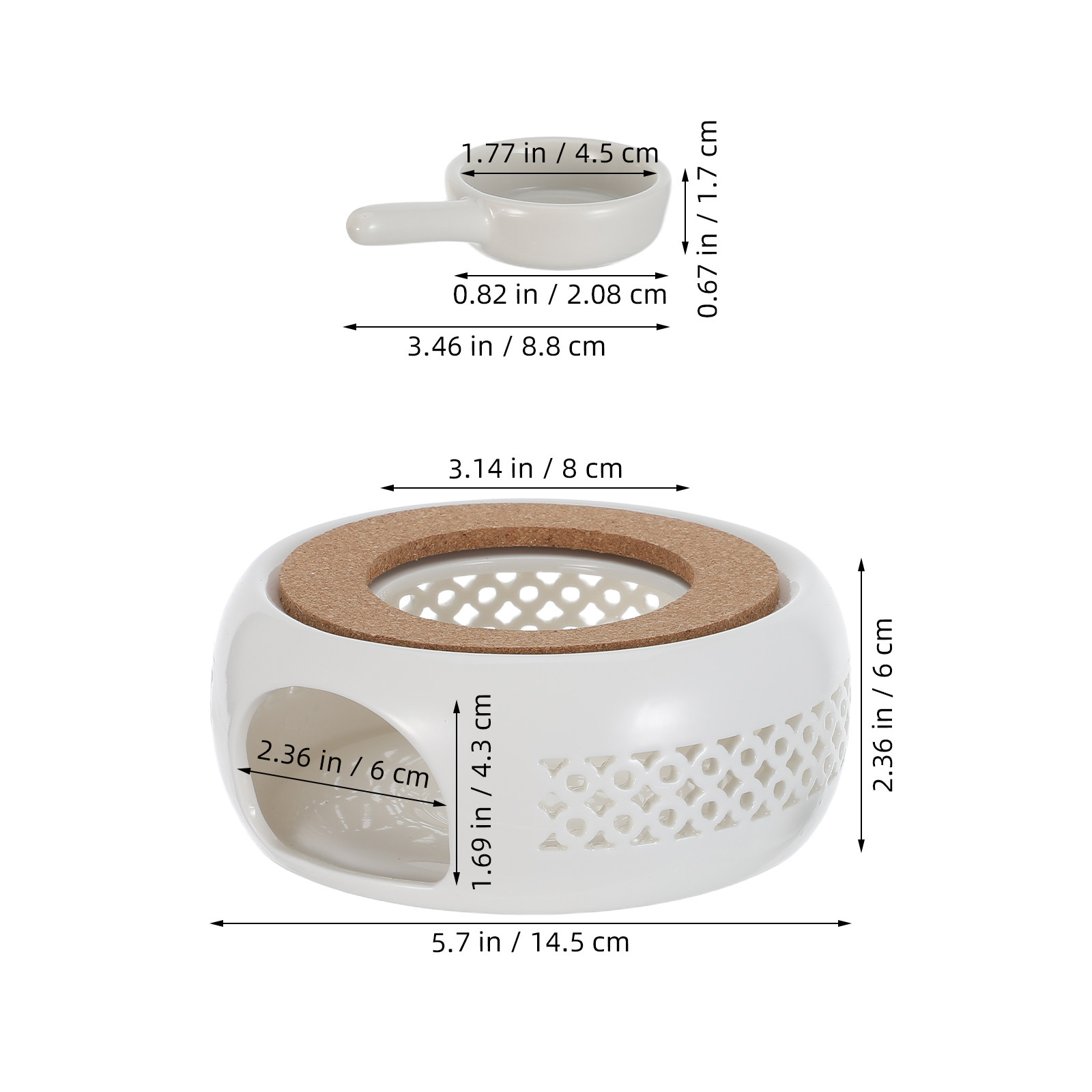 1Set Ceramic Tea Warmer Elegan - Coffee Tea Milk recension och pris