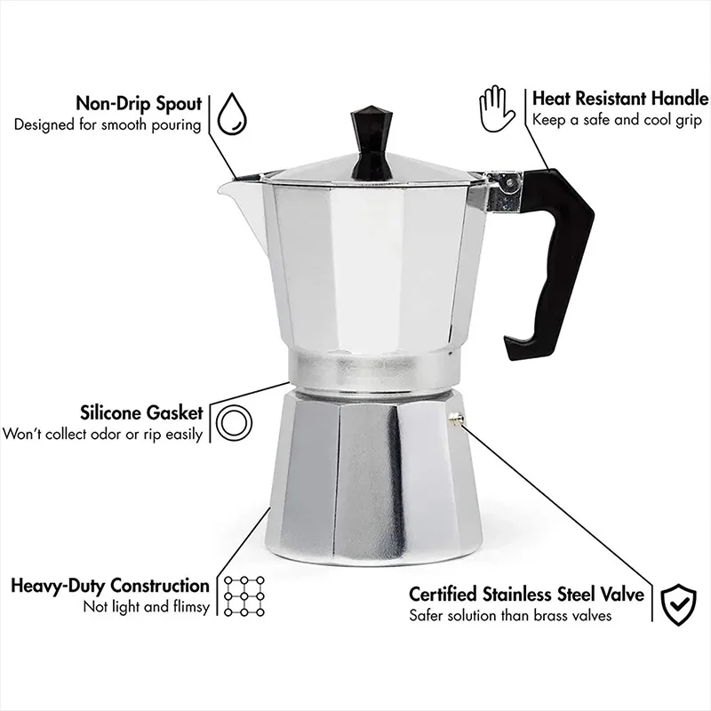 Moka Pot Italian Coffee Machin - Moka Pot Stove recension och pris