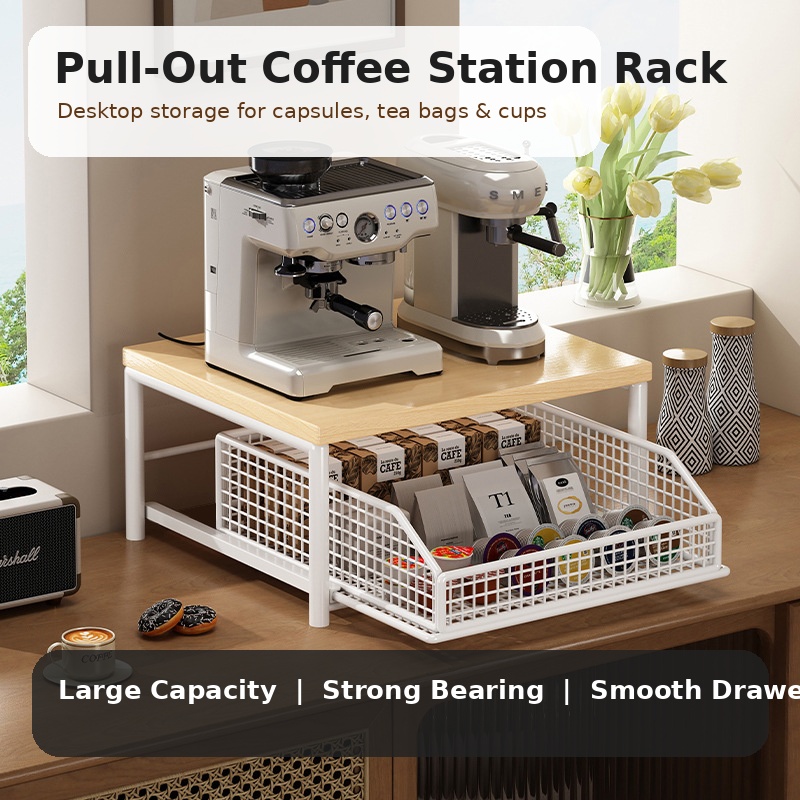 Coffee Machine Storage Rack Pu - Coffee Tea Drawer Organizer recension och pris