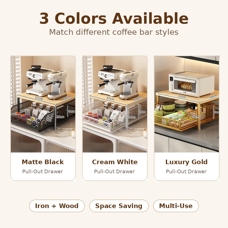 Coffee Machine Storage Rack Pu - Coffee Tea Drawer Organizer recension och pris