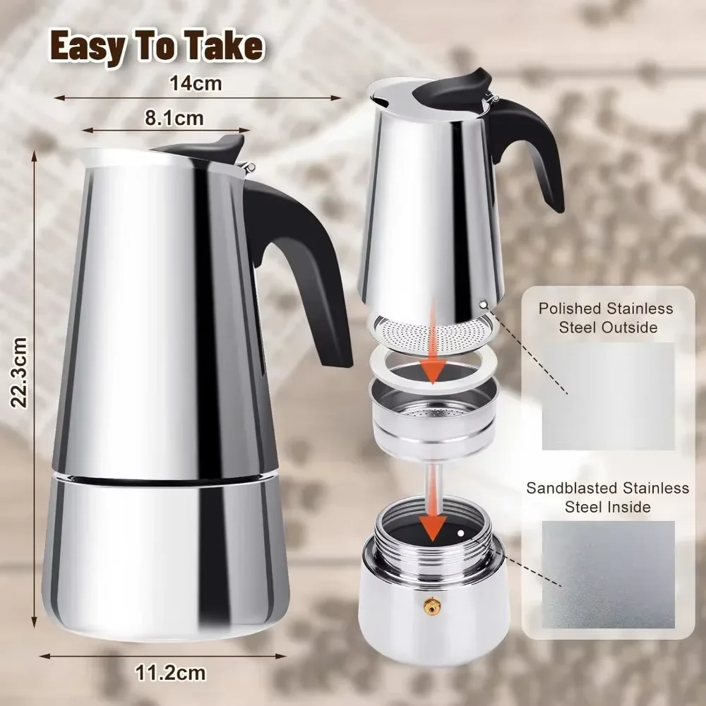 Coffee Maker Moka Pot 50ml-600 - Moka Pot Stove recension och pris