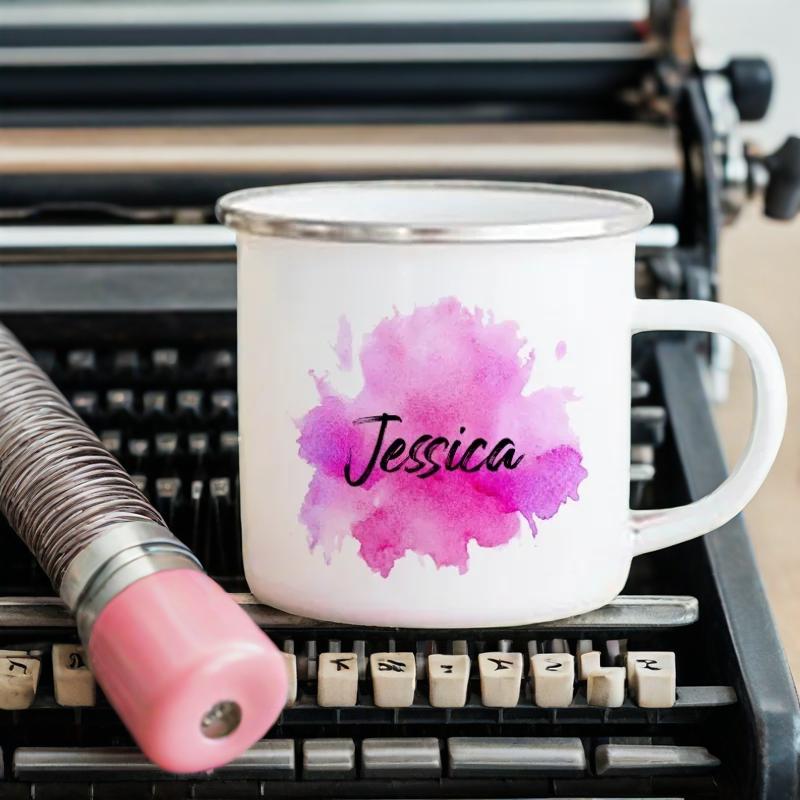Personalized Mug Watercolor Wi - Coffee Tea Name recension och pris