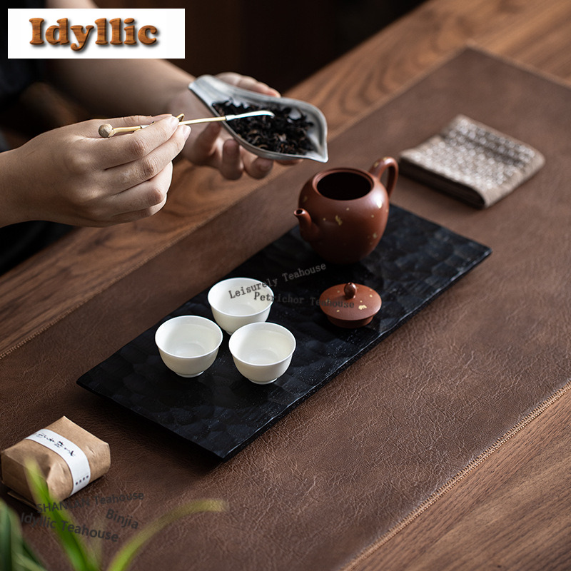 Walnut Wood Carbonized Tea Tra - Coffee Tea Stand recension och pris