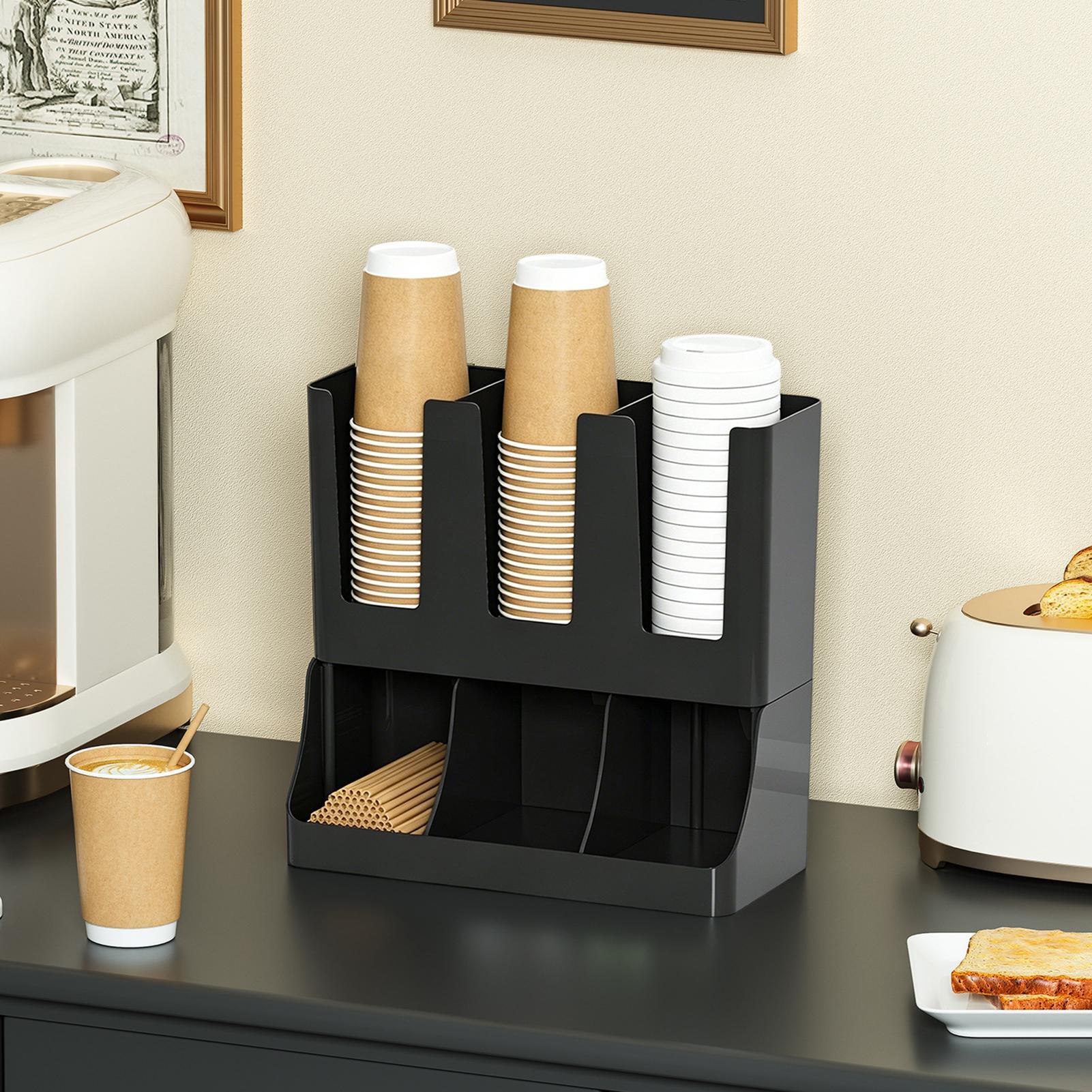 Coffee Bar Organizer 6-Compart - Tea Coffee Set Up recension och pris