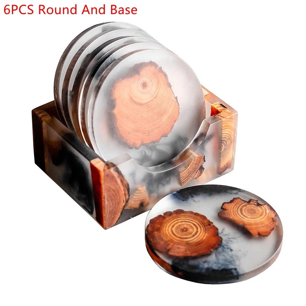 6PCS/Set Resin Pine Coasters H - Coffee And Tea Bar recension och pris